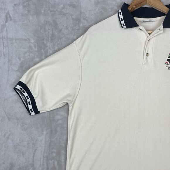 Vtg The 500 Toyota Speedway Men's XL Polo Shirt ScreenMates 90s Y2K 1991 Preppy - Picture 5 of 14